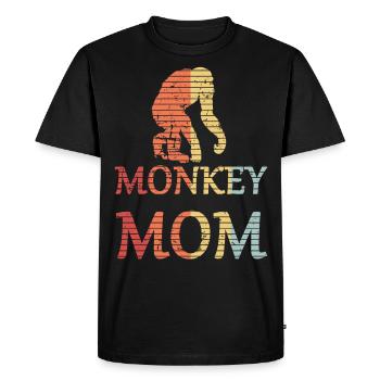 Monkey Mom Monkey mom - Men's Premium Organic T-Shirt - black - Front - Nico (187cm)