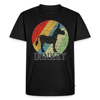baudet - T-shirt Premium bio Homme - noir - Devant - Nico (187cm)