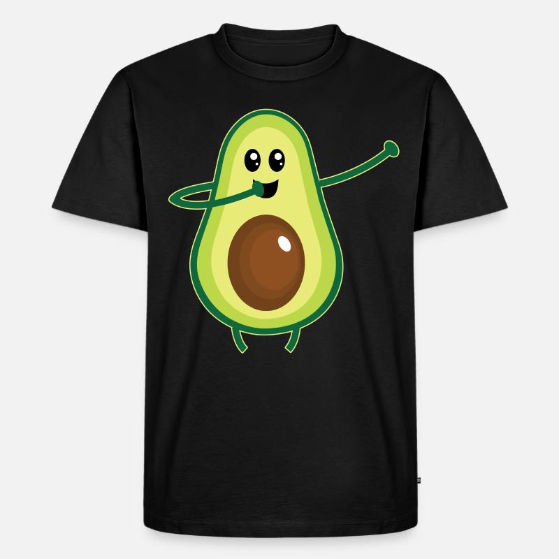 Tupfende Avocado - Männer Premium Bio T-Shirt - Schwarz