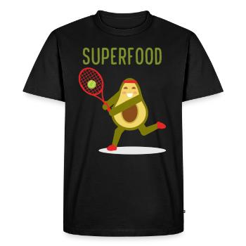 Avocat Superaliment Drôle Tennis Ball Sport Fit - T-shirt Premium bio Homme - noir - Devant - Nico (187cm)
