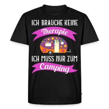 I don't need therapy I just need camping - Men's Premium Organic T-Shirt - black - Front - Nico (187cm)