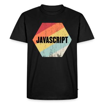 Javascript - T-shirt Premium bio Homme - noir - Devant - Nico (187cm)