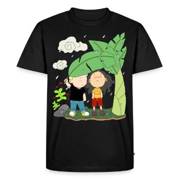 Couple protéger la pluie cadeau chemise de couple - T-shirt Premium bio Homme - noir - Devant - Nico (187cm)