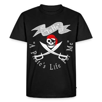 Pirate Life Yo Ho - Men's Premium Organic T-Shirt - black - Front - Nico (187cm)