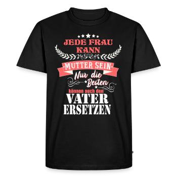 Meilleure mère au monde - maman célibataire - T-shirt Premium bio Homme - noir - Devant - Nico (187cm)