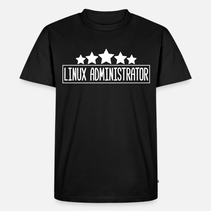 Linux Administrator - Männer Premium Bio T-Shirt - Schwarz