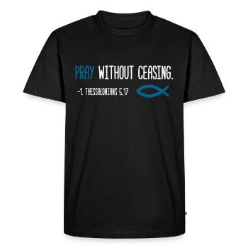 Prayer - Men's Premium Organic T-Shirt - black - Front - Nico (187cm)