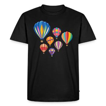 Montgolfière aviation ciel ciel loisirs - T-shirt Premium bio Homme - noir - Devant - Nico (187cm)
