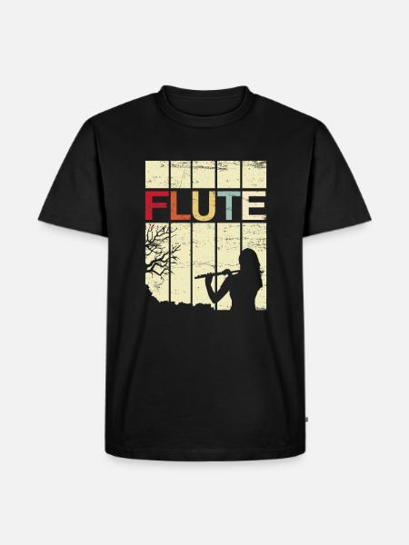 flute - Men's Premium Organic T-Shirt - black