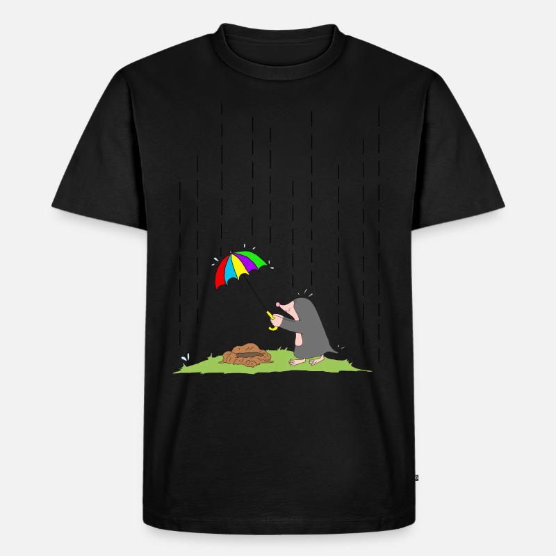 maulwurf - Männer Premium Bio T-Shirt - Schwarz
