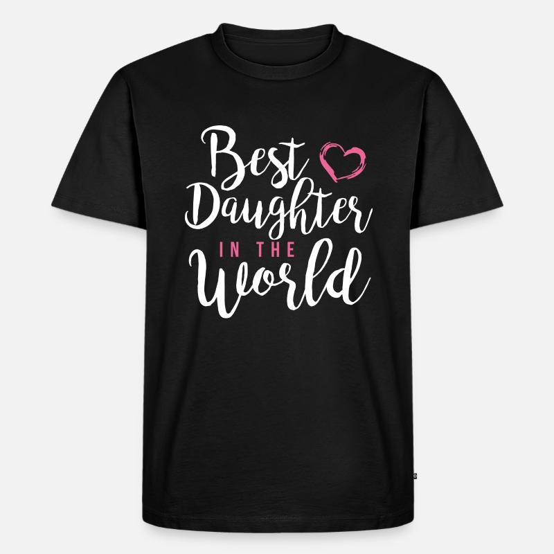 Beste Tochter - Männer Premium Bio T-Shirt - Schwarz