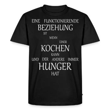 Une relation de travail cuisinier cadeau de chemise - T-shirt Premium bio Homme - noir - Devant - Nico (187cm)