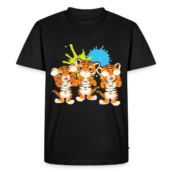 tigre - T-shirt Premium bio Homme - noir - Devant - Nico (187cm)