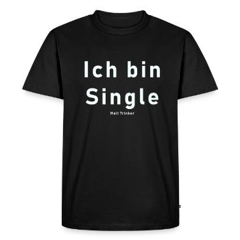 I am a single malt drinker - Whisky Fun - Men's Premium Organic T-Shirt - black - Front - Nico (187cm)