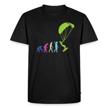 EVOLUTION KITE SURFER KITER DESIGN KITESURFING - Men's Premium Organic T-Shirt - black - Front - Nico (187cm)