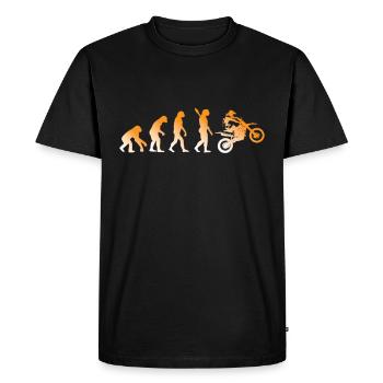 EVOLUTION MOTO BIKE BIKER MOTO CROSS ENDURO - T-shirt Premium bio Homme - noir - Devant - Nico (187cm)