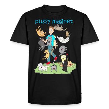 chemise de chats aimant chatte - T-shirt Premium bio Homme - noir - Devant - Nico (187cm)