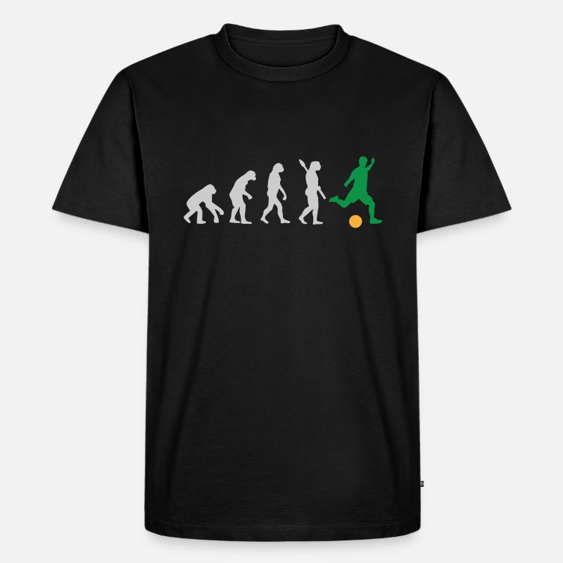 EVOLUTION FUßBALL SOCCER EVOLUTION - Männer Premium Bio T-Shirt - Schwarz