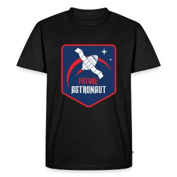 Funny Future Astronaut gift - Men's Premium Organic T-Shirt - black - Front - Nico (187cm)