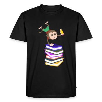 École de scolarisation - T-shirt Premium bio Homme - noir - Devant - Nico (187cm)