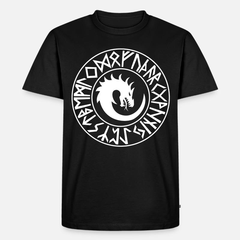 Wikinger - Männer Premium Bio T-Shirt - Schwarz