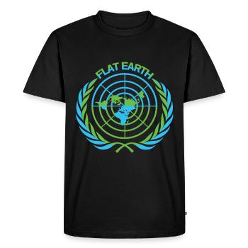 Terre plate - T-shirt Premium bio Homme - noir - Devant - Nico (187cm)