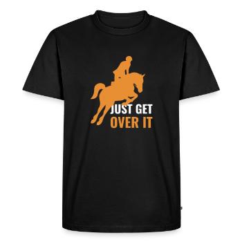 Just get over it Horse Rider Equitation - Men's Premium Organic T-Shirt - black - Front - Nico (187cm)