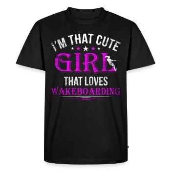 Fille de wakeboard - T-shirt Premium bio Homme - noir - Devant - Nico (187cm)