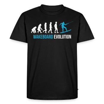 Evolution du wakeboard - T-shirt Premium bio Homme - noir - Devant - Nico (187cm)