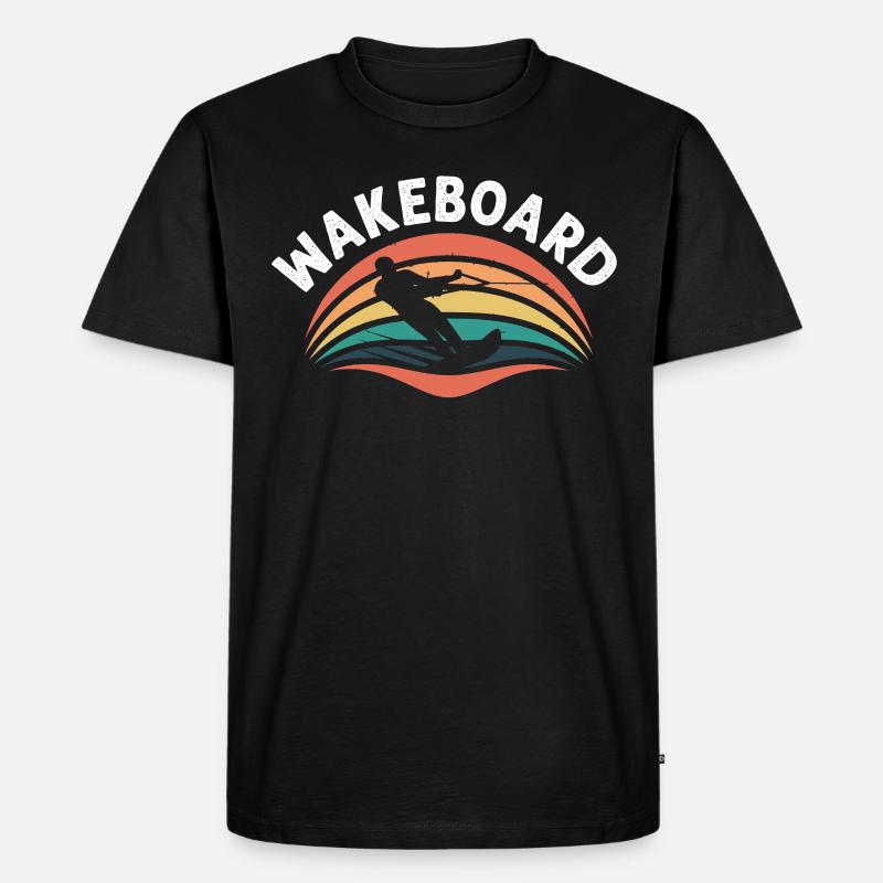 Wakeboard - Männer Premium Bio T-Shirt - Schwarz