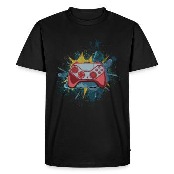 Gaming - T-shirt Premium bio Homme - noir - Devant - Nico (187cm)
