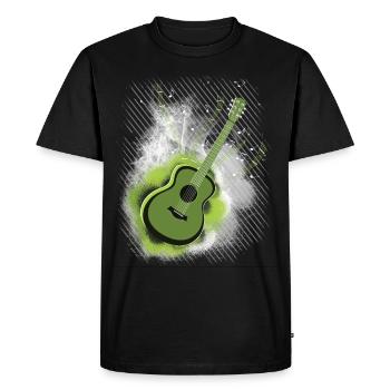 guitare - T-shirt Premium bio Homme - noir - Devant - Nico (187cm)