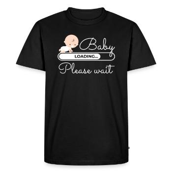 Baby Loading Please Wait Pregnancy mom - Men's Premium Organic T-Shirt - black - Front - Nico (187cm)