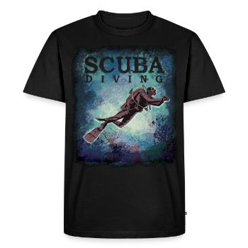 Plongée sous-marine - T-shirt Premium bio Homme - noir - Devant - Nico (187cm)