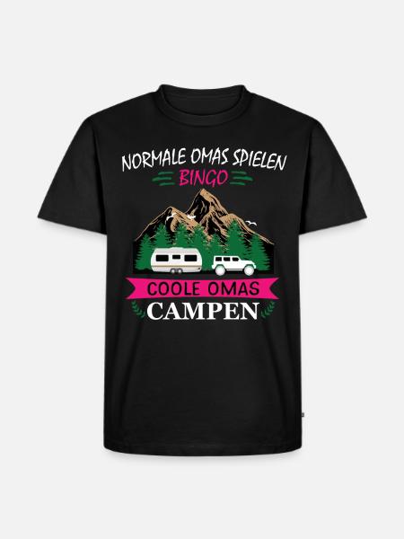 Cool Granny Camping Camping Granny - Men's Premium Organic T-Shirt - black