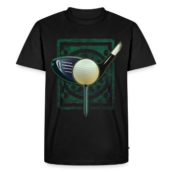 Golf - T-shirt Premium bio Homme - noir - Devant - Nico (187cm)