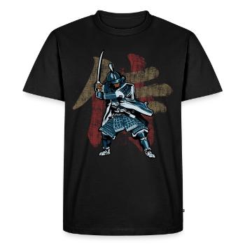 samouraï - T-shirt Premium bio Homme - noir - Devant - Nico (187cm)