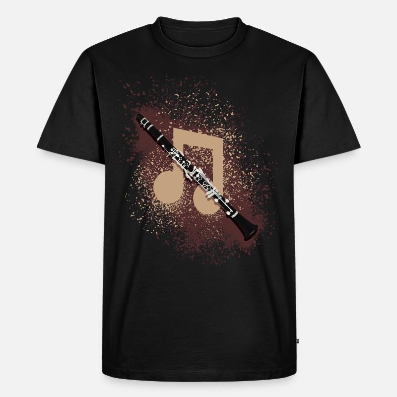 Klarinette - Männer Premium Bio T-Shirt - Schwarz