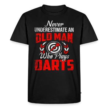 Vieil homme - T-shirt Premium bio Homme - noir - Devant - Nico (187cm)