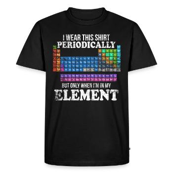 Funny chemistry chemist element - Men's Premium Organic T-Shirt - black - Front - Nico (187cm)