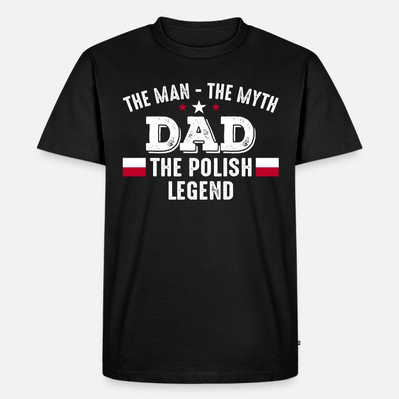 Polnischer Vater Geschenkidee - Männer Premium Bio T-Shirt - Schwarz