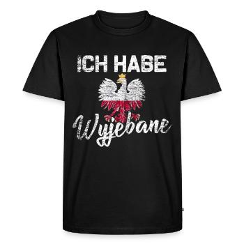 Poland Wyjebane saying - Men's Premium Organic T-Shirt - black - Front - Nico (187cm)