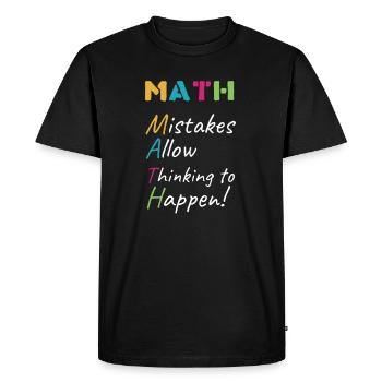 Math Math School Student Student Gift - Men's Premium Organic T-Shirt - black - Front - Nico (187cm)