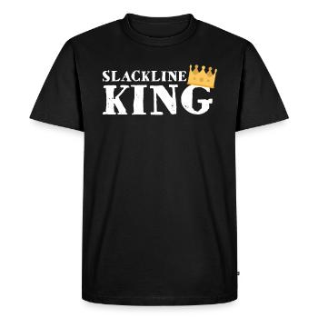Slackline King Leisure Hobby Gift Funny - T-shirt Premium bio Homme - noir - Devant - Nico (187cm)