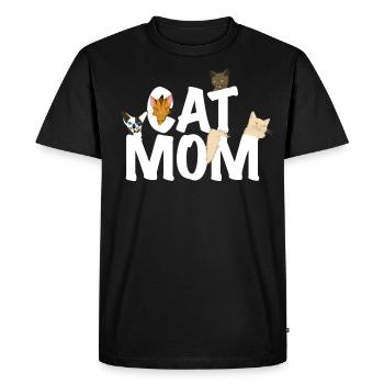 Cat Mom - cat cats hangover mother owner - Men's Premium Organic T-Shirt - black - Front - Nico (187cm)