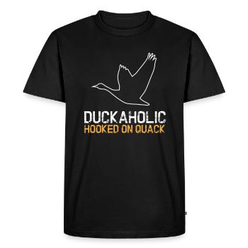 Oiseau charlatan canard poussins canard étang amoureux des animaux - T-shirt Premium bio Homme - noir - Devant - Nico (187cm)