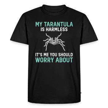 Ma tarentule est sans danger Spider Terrarium animal - T-shirt Premium bio Homme - noir - Devant - Nico (187cm)
