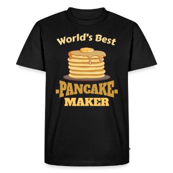 Meilleur pancake du fabricant de crêpes au monde - T-shirt Premium bio Homme - noir - Devant - Nico (187cm)