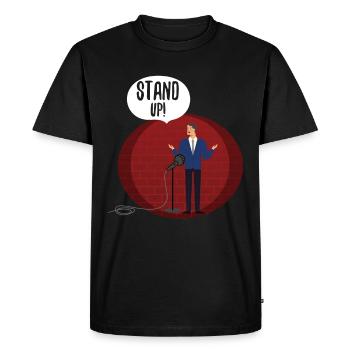 Comédie fraîche ou cadeau comique - T-shirt Premium bio Homme - noir - Devant - Nico (187cm)