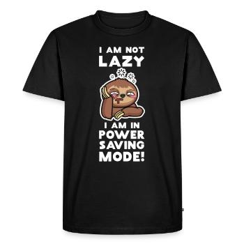 Cadeau drôle de zoologiste qui économise de l'énergie - T-shirt Premium bio Homme - noir - Devant - Nico (187cm)